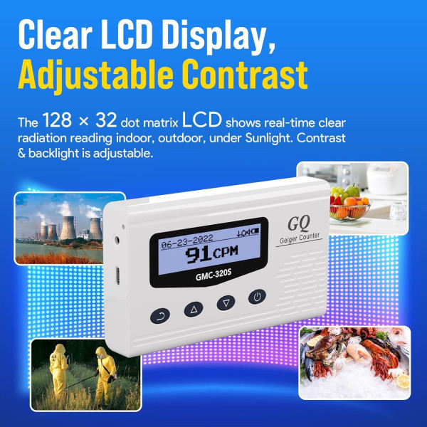 Μετρητής Geiger GQ GMC-320S – Ψηφιακός Ανιχνευτής Ακτινοβολίας με USB & Καταγραφή Δεδομένων