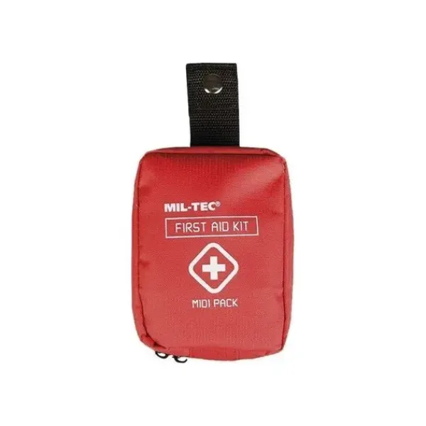 Mil-Tec Φαρμακείο Midi Red με Εξοπλισμό Κατάλληλο για Πρώτες Βοήθειες